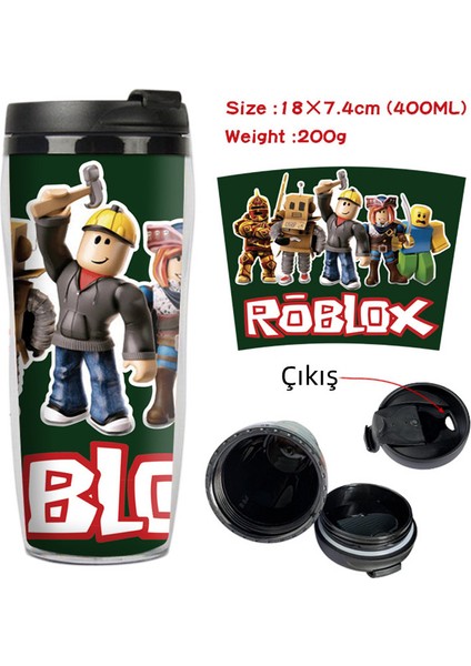 400ML Robloxs Öğrenci Taşınabilir Spor Içme Fincan Su Isıtıcısı(Yurt Dışından)