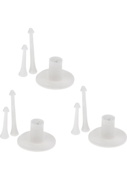 6x Golf Tee + 3x Kauçuk Golf Tee Bağlantı Tutucu Golf Ezersiz (Yurt Dışından)