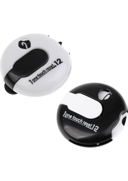 2pcs Taşınabilir Golf Strok Sayacı Aksesuar Kelepçesi Eldiven Kemer Golf Beyaz + Siyah - 2 Parça (Yurt Dışından)