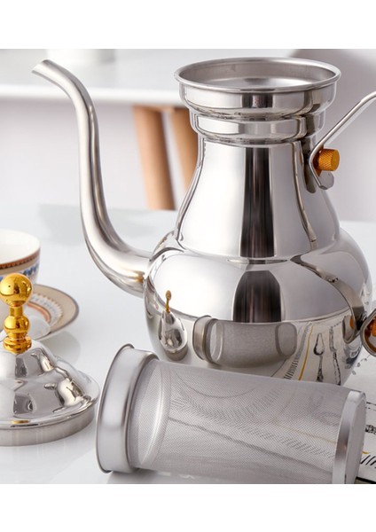 0.7l Paslanmaz Çelik Dar Çaydanlık Otel Uzun Ağızlı Demlik Çay (Yurt Dışından) fırsatları