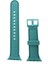 Apple Watch 5 Ile Uyumlu Delikli Vlahovic 38-40MM Dikişli Tokalı Kordon Su Yeşili 3