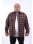 Büyük Beden Oduncu Çift Cep Kapaklı Small Plaid 22217-BORDO 2
