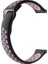 Fossil Q Gazer Uyumlu Delikli Spor Silikon Kordon Siyah Pembe 1