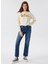 Yüksek Bel Ispanyol Paça Rahat Kadın Denim Pantolon 231 Lcf 121008 Melında Causa Blue 1