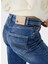 Yüksek Bel Ispanyol Paça Rahat Kadın Denim Pantolon 231 Lcf 121008 Melında Causa Blue 5