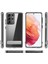 Samsung Galaxy S21 Ultra Uyumlu Kılıf Standlı Darbe Koruyucu Silikon L-Stand Arka Kapak Şeffaf 1
