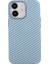 Apple iPhone 12 Kılıf Karbon Fiber Tasarımlı Parmak İzi Bırakmayan Yüzey Karbono Kapak Mavi 1
