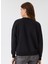 O Yaka Baskili Siyah Kadin Sweatshirt 231 Lcf 241016 Tila Siyah 3