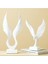 Soyut Kanat ve Soyut Kuş 2'li Set Heykel ( Beyaz ) 1