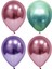 Pembe-Mor-Yeşil Krom Balon 40 Adet 1