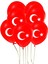 30 Adet Türk Bayraklı Kırmızı Baskılı Balon 23 Nisan - 29 Ekim Süslemesi 1