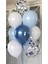 Mavi-Beyaz Konfetili Balon Seti 1