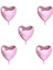 Pembe Kalp Folyo Balon 45 cm 5 Adet 1
