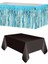 Mavi Metalize Masa Etegi + Plastik Siyah Masa Örtüsü 1