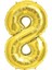 8 Rakamı Gold Folyo Balon 40 Inç 100 cm 1