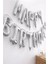 Happy Birthday Gümüş Harf Folyo Balon Set 1