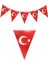 Kırmızı Beyaz Türk Bayraklı Flama, 23 Nisan 19 Mayıs Süsleme 1
