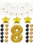 Iyiki Doğdun Yazılı 8 Yaş Gold Renk Doğum Günü Parti Seti 1