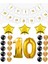 Iyiki Doğdun Yazılı 10 Yaş Gold Renk Doğum Günü Parti Seti 1