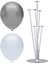 7 Çubuklu Balon Standı + 7 Adet Balon ( Beyaz, Gümüş ) 1