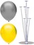 7 Çubuklu Balon Standı + 50 Adet Balon ( Sarı, Gümüş ) 1