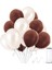 Kahverengi - Beyaz Metalik Balon 50 Adet+ 5 mt Balon Zinciri 1