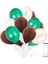 Kahverengi - Koyu Yeşil - Beyaz Metalik Balon 50 Adet+ 5 mt Balon Zinciri 1