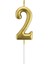 2 Yaş Gold Rakam Mum Altın Renk Doğum Günü Pasta Mumu 12 cm 1