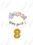 Happy Bırthday Yazılı Kaligrafi Banner Makaron Balon Seti 8 Yaş Gold Set Doğum Günü 1