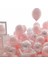 Makaron Pembe Gümüş Konfetili Şeffaf Balon Seti 20 Adet 1