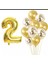 2 Yaş Gold Konfetili Şeffaf Balon Seti 1