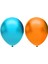 Metalik Balon Seti 10 Adet ( Açık Mavi, Turuncu) 1