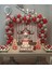 100 Adet Metalik Balon (Kırmızı-Gümüş-Beyaz Karışık)+ 5 mt Balon Zinciri 1