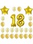 18 Yaş Konfetili Balon Doğum Günü Seti Gold 1