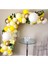 Krom Gold Pastel Beyaz Pastel Sarı Metalik Sarı Renklerde Balon Zincir 100 Adet + 5 Metre Balon Zinciri 1