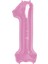 Folyo Balon 34 Inç 80 cm 1 Rakam Pembe 1