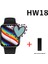 HW18 Smartwatchh Siyah Silikon ve Hasır Kordonlu Akıllı Saat 3