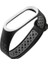Xiaomi Mi Band 4 Delikli Silikon Siyah Gri Kordon 1