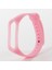 Xiaomi Mi Band 3 Fosforlu Silikon Kordon Pembe 1