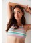 Çok Renkli Çizgili Escape Halter Bikini Üstü 2