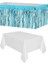 Mavi Metalize Masa Etegi + Plastik Beyaz Masa Örtüsü 1
