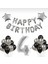 Gümüş 4 Yaş Happy Bırthday Folyo Balonlu Yıldızlı Set 1