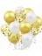 Metalik Gold Pastel Beyaz Gold Konfetili Şeffaf Balon Seti 15 Adet 1