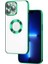 Apple iPhone 12 Pro Max Kılıf Logo Gösteren Kamera Korumalı Silikon Yeşil 1