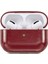 Casestreet Apple Airpods Pro Kılıf Suni Deri Kancalı Silikon Sf9 Kırmızı 1