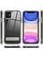 Apple iPhone 11 Kılıf Lüx Silikon L Standlı Şeffaf 1