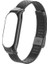 Xiaomi Mi Band 7 Kordon Clipsli Hasır Metal Ayarlanabilir Krd 06 Siyah 1