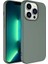 Apple iPhone 14 Pro Max Kılıf Mara Lansman Silikon Mat Soft Korumalı Koyu Yeşil 1