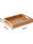 Ahşap Hizmet Tepsisi Çay Çatal Tepsileri Depolama Palet Meyve Tabağı Dekorasyon Gıda Bambu Dikdörtgen Depolama Tepsileri 20 * 30 * 4 cm (Yurt Dışından) 2