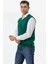 Erkek V Yaka Kolsuz Triko Kazak - Yeşil 2